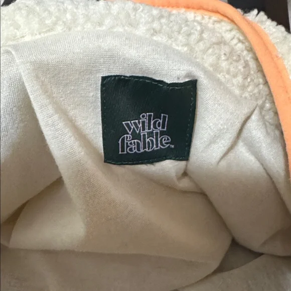 Wild Fable oversized cropped Colorblock Sherpa Jacket with Zipper & pockets - Picture 9 of 9